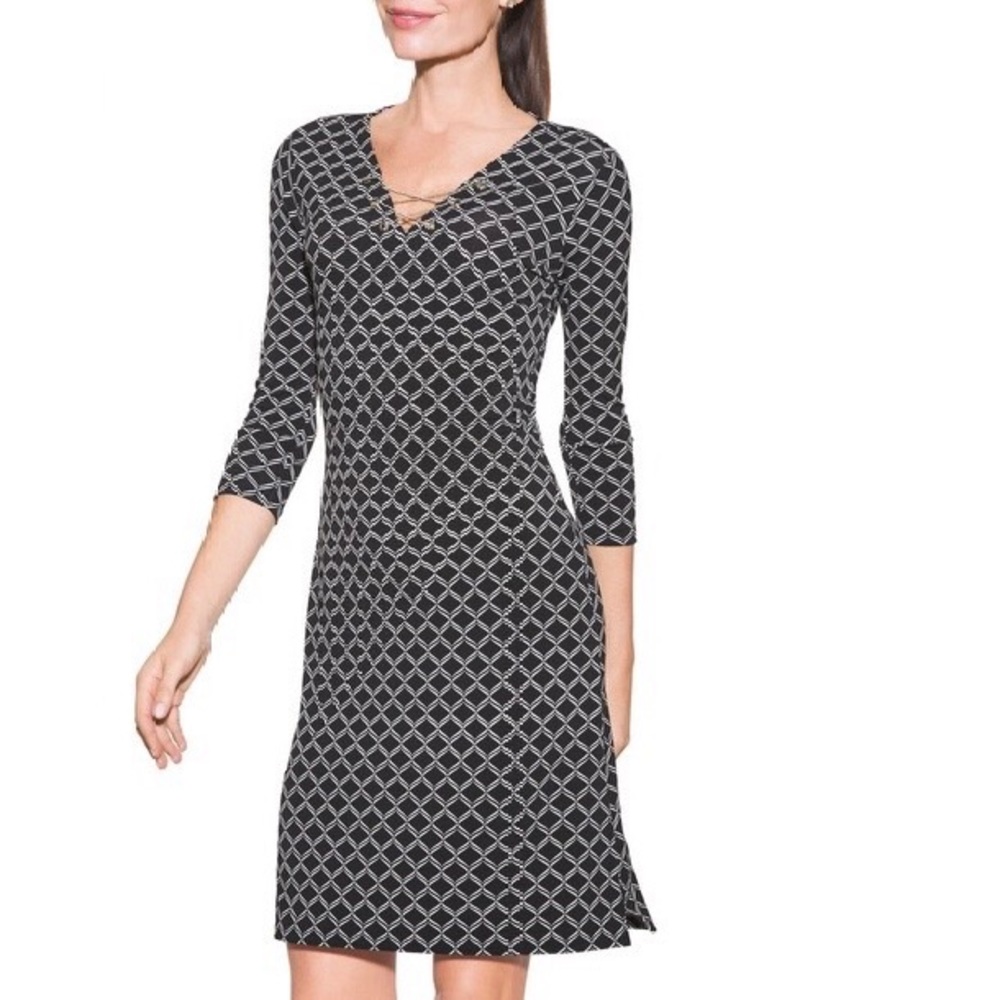 WHBM LACED CHAIN SHIFT DRESS